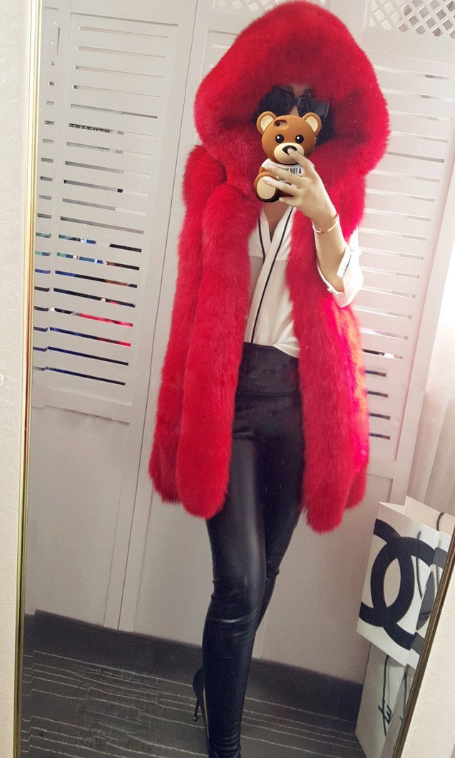 Smanicato ecopelliccia Foxys colore rosa — Dream Shop
