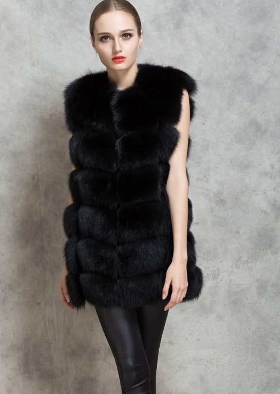 Pellicciotto smanicato snow dettaglio pannelli — Dream Shop