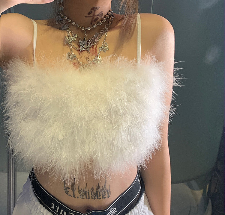 Top fascia piume struzzo