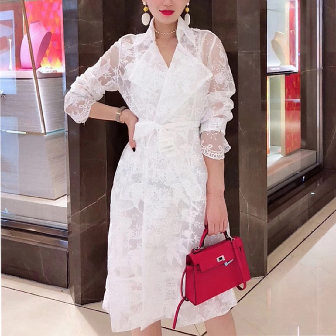 Trench in pizzo Geisha