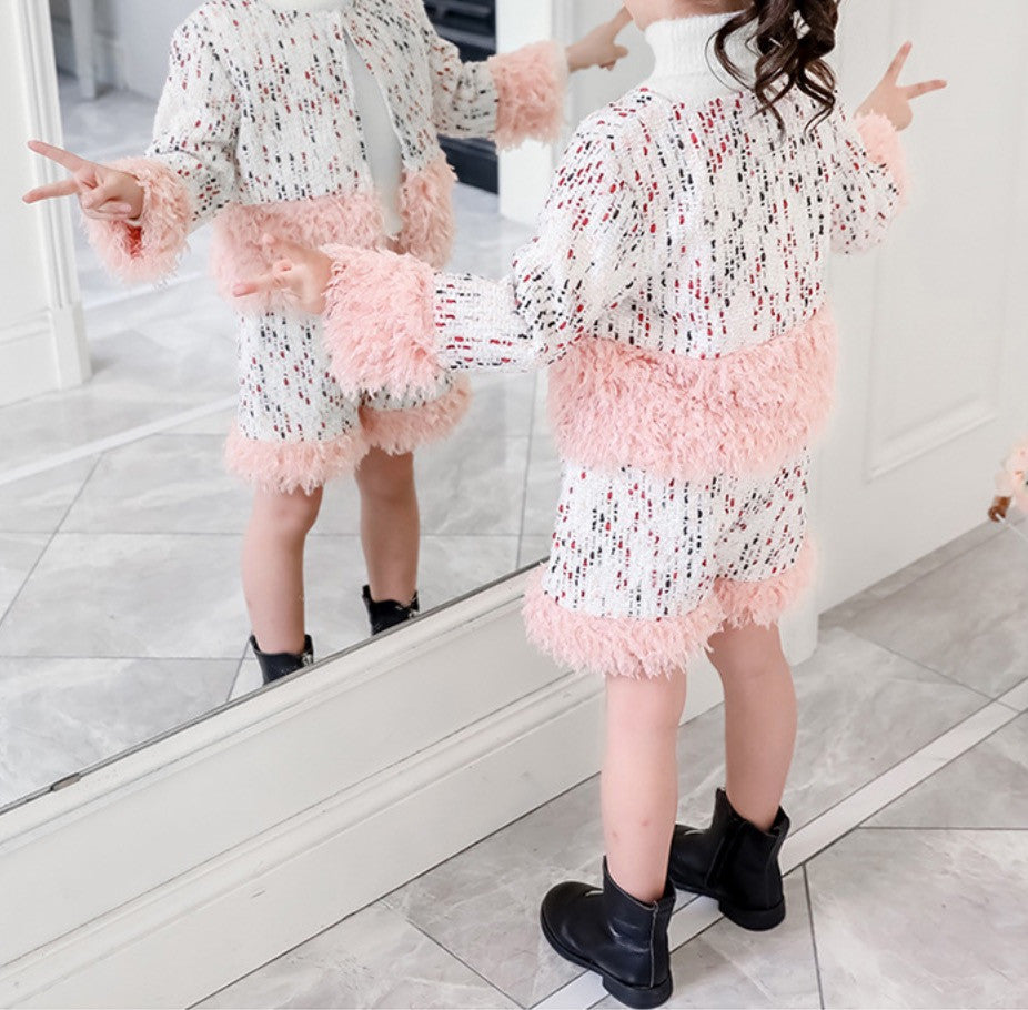 Completo bimba pink tartan plomb