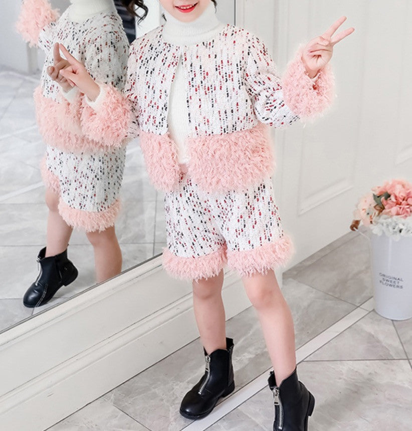 Completo bimba pink tartan plomb