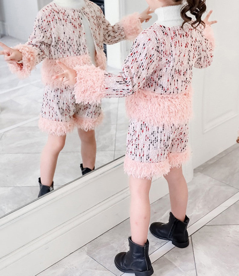 Completo bimba pink tartan plomb