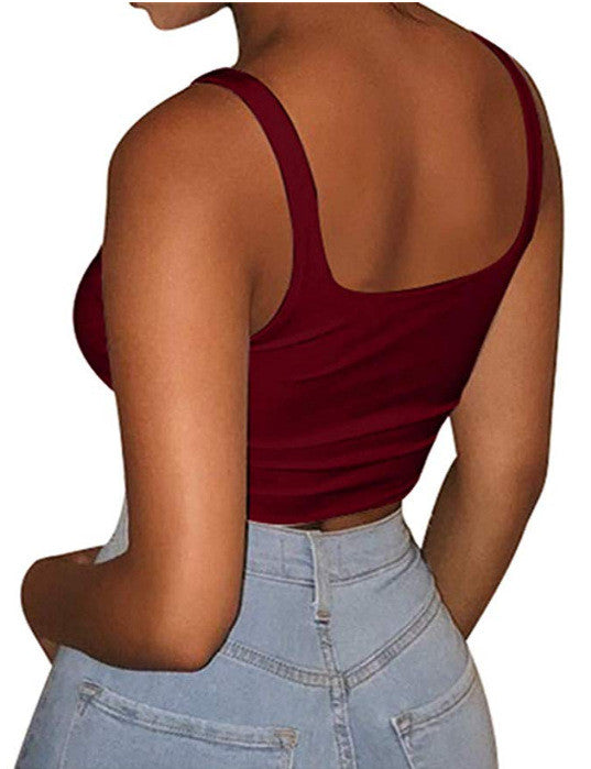 Top corto spalline sottili