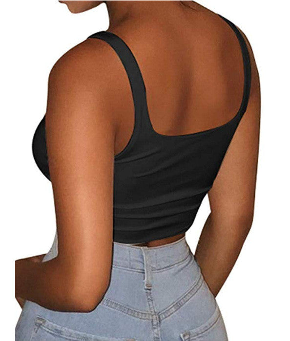 Top corto spalline sottili