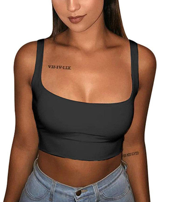 Top corto spalline sottili