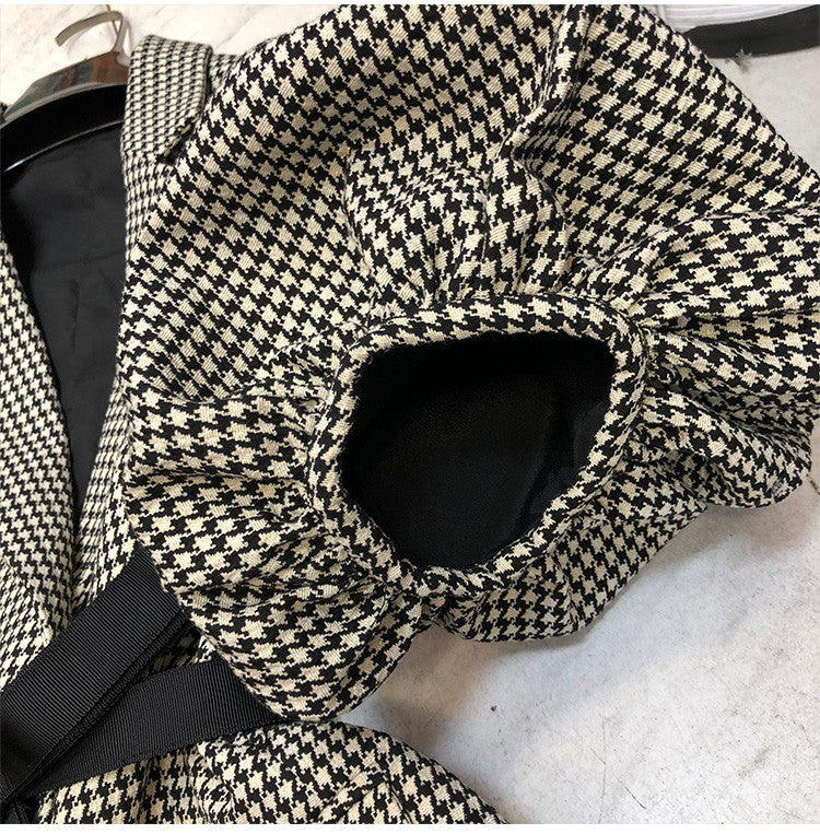 Blazer pied de poule baloon