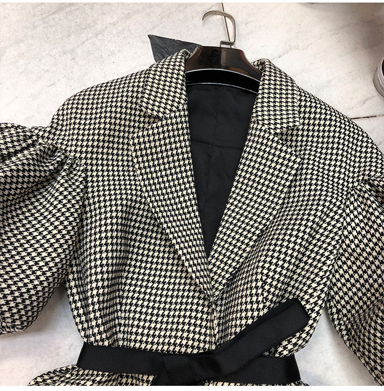 Blazer pied de poule baloon