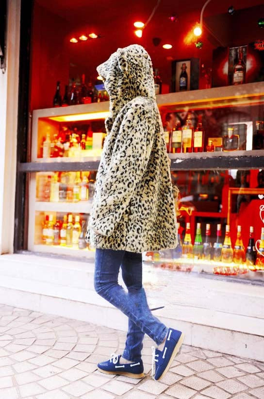 Pellicciotto Bear leopard colore grigio — Dream Shop