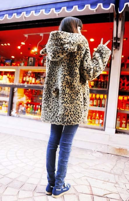 Pellicciotto Bear leopard vista posteriore — Dream Shop