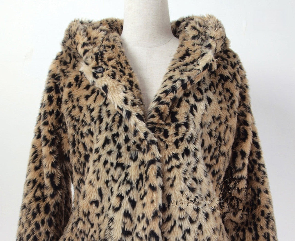 Pellicciotto Bear leopard dettaglio cappuccio orecchie — Dream Shop