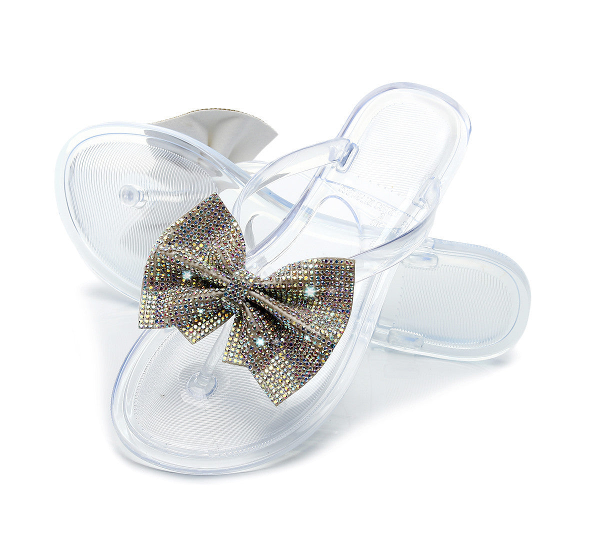 Infradito strass bow