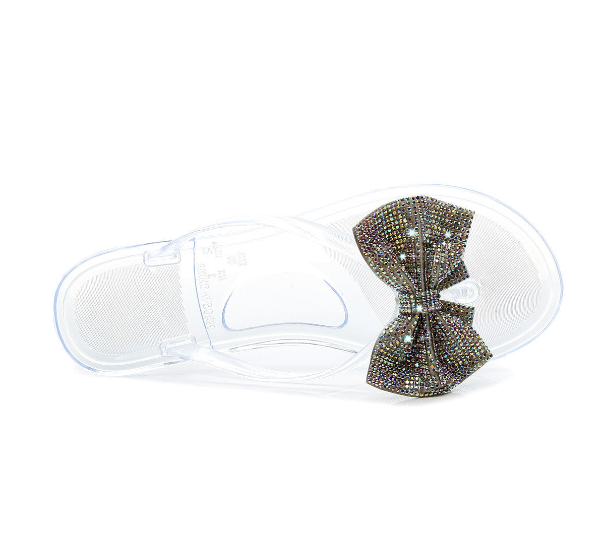 Infradito strass bow
