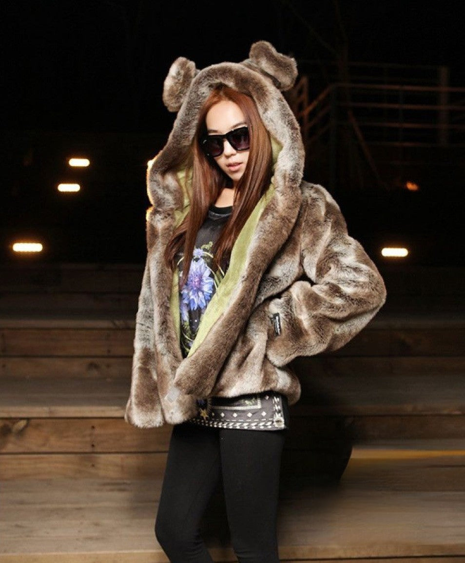 Pelliccia Sweet Bear Marrone vista completa — Dream Shop