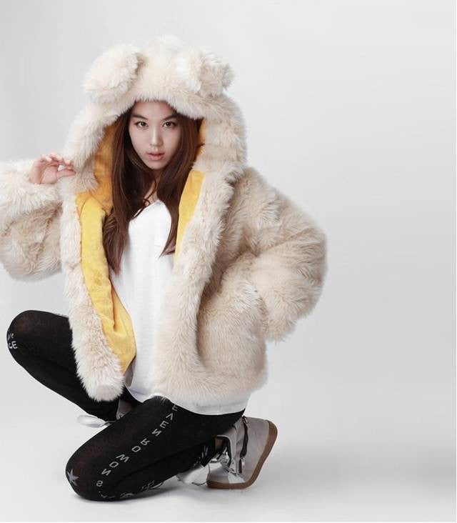 Pelliccia Sweet Bear Panna vista completa — Dream Shop