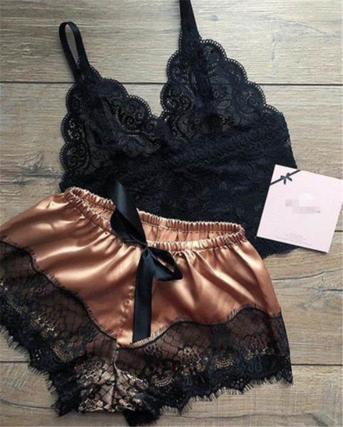 Completino raso-pizzo Rasiha