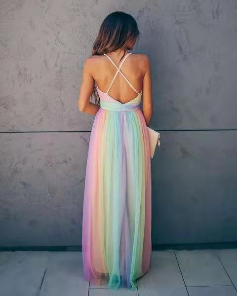 Rainbow maxidress