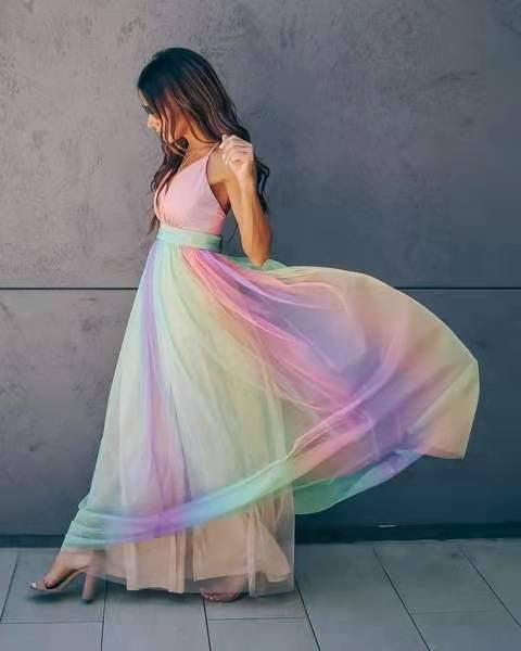 Rainbow maxidress