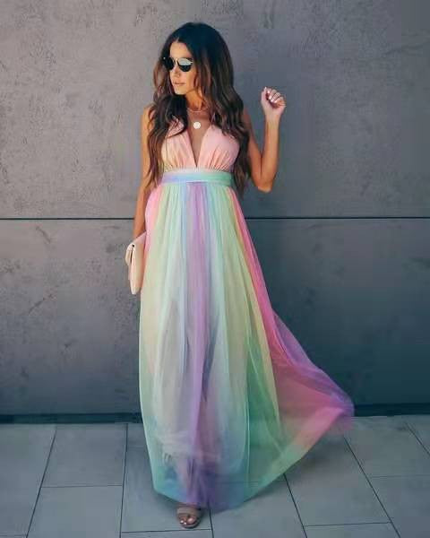 Rainbow maxidress