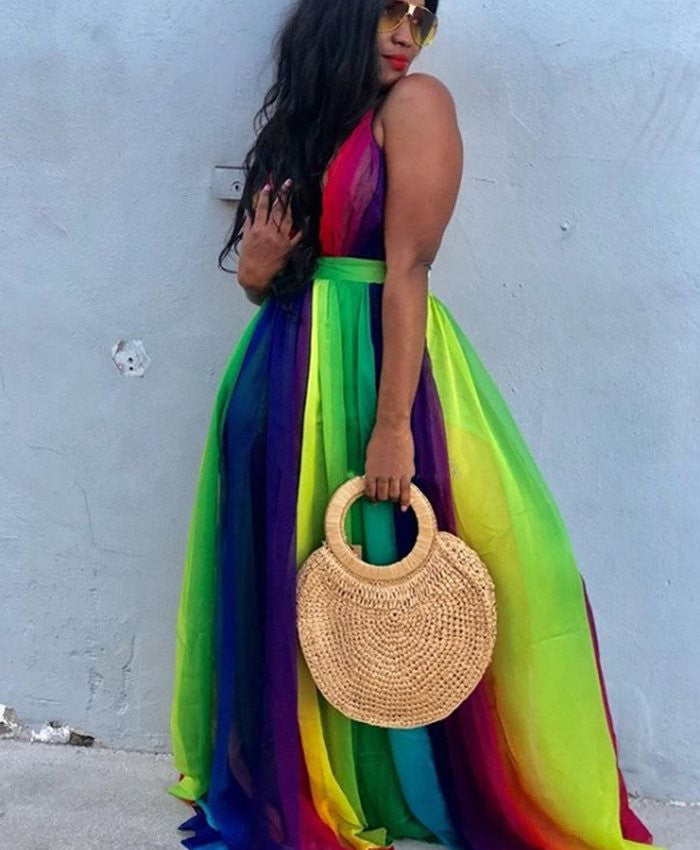Rainbow maxidress