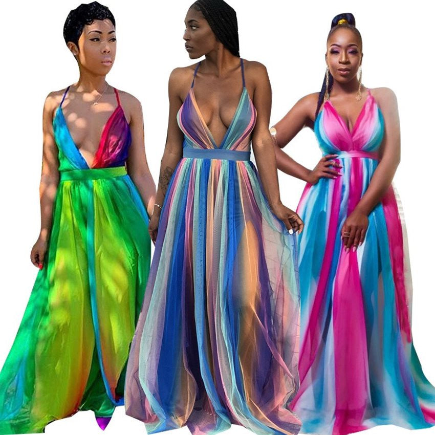 Rainbow maxidress