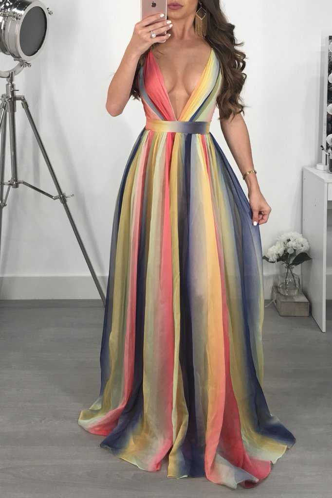 Rainbow maxidress
