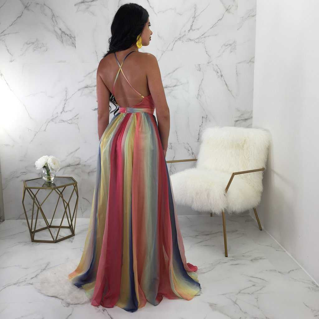 Rainbow maxidress