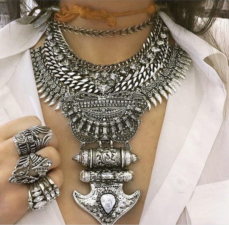Collana Gipsy Han metallo lavorato oro — Dream Shop