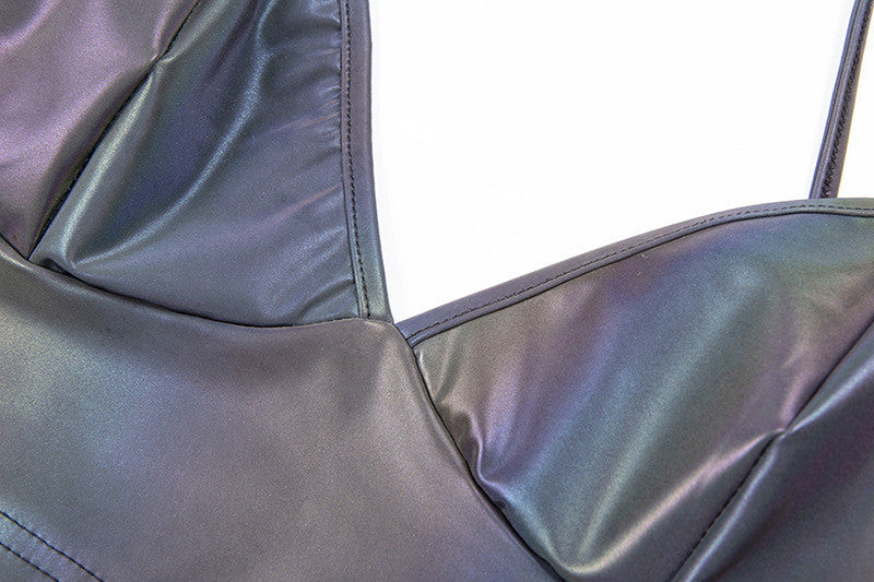 Croptop irridiscente catarigrangente