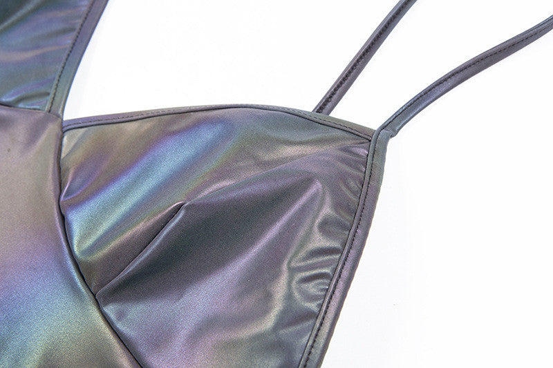 Croptop irridiscente catarigrangente