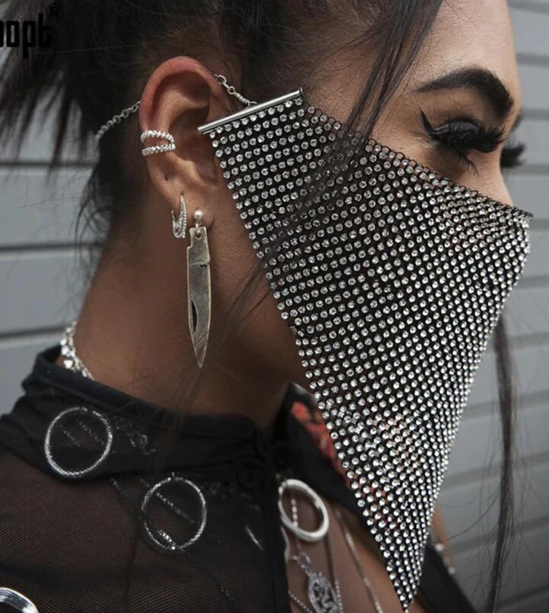 Mascherina di strass triangolo