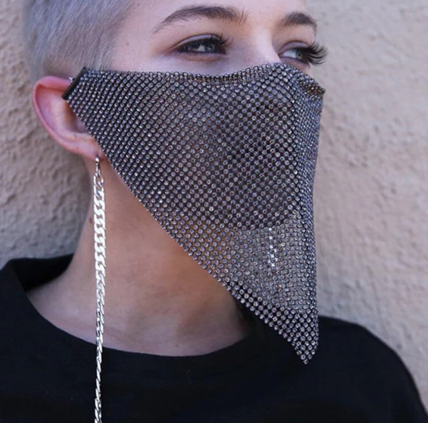 Mascherina di strass triangolo