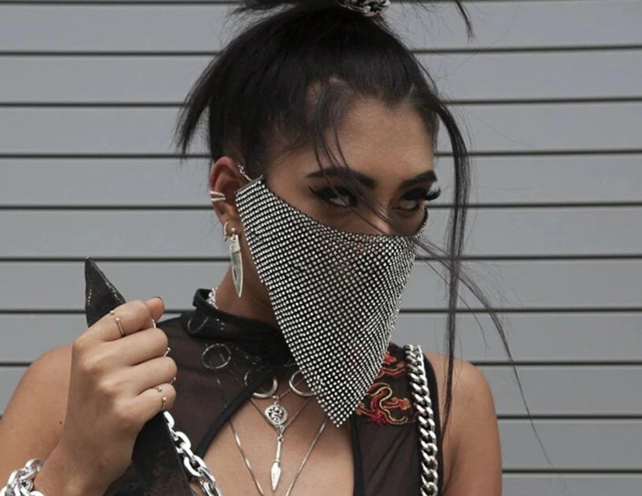 Mascherina di strass triangolo