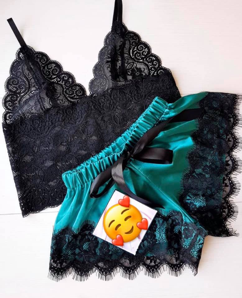 Completino raso-pizzo Rasiha