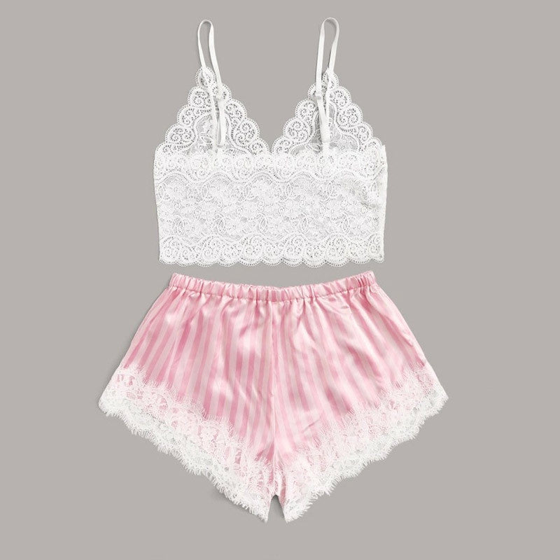 Completino raso-pizzo Rasiha