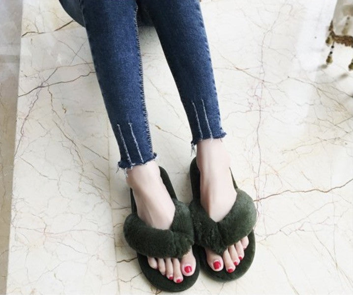 Infradito peluche fluffi