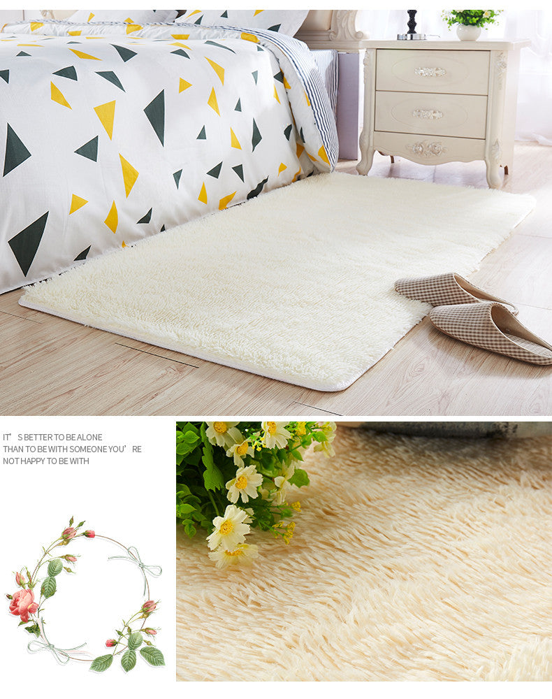 Tappeto peloso rettangolare