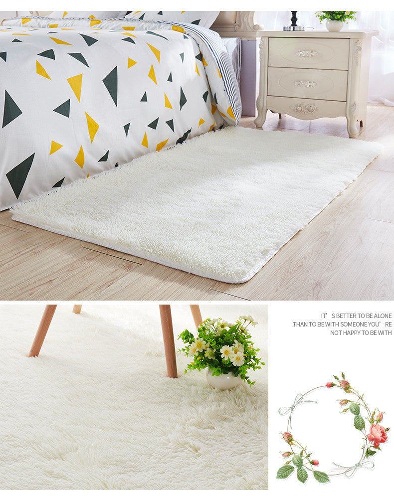 Tappeto peloso rettangolare