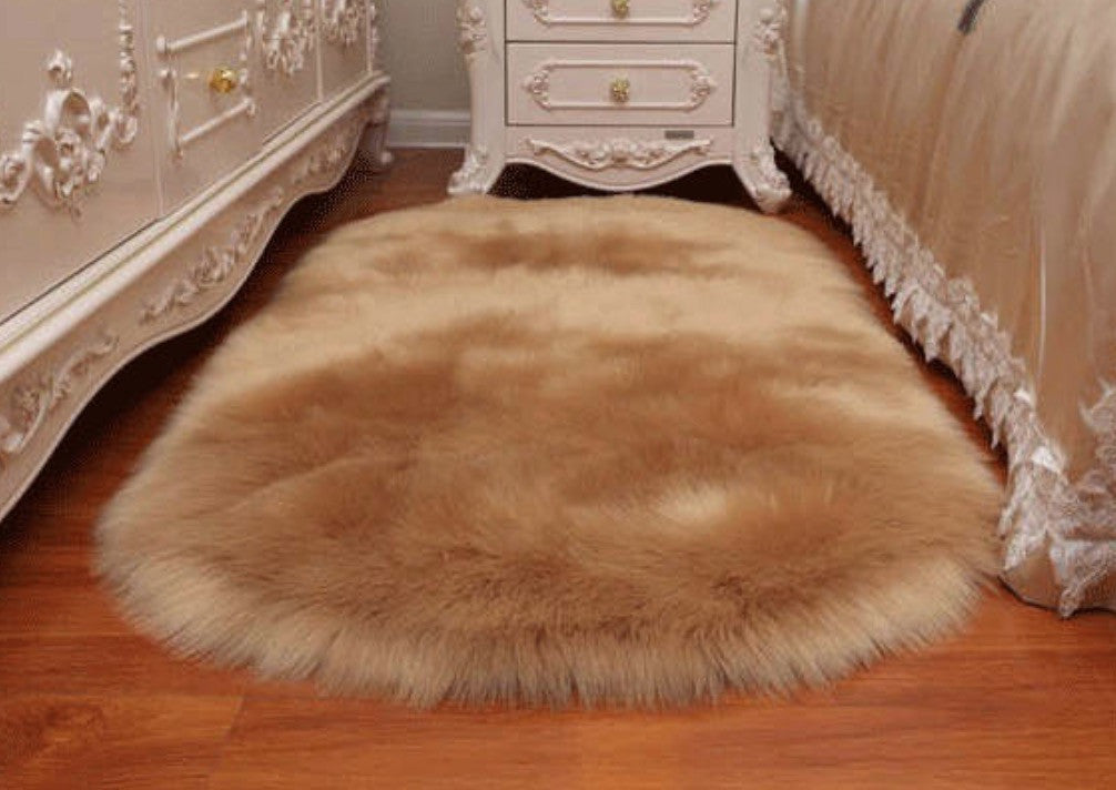 Tappeto fluffy ovale