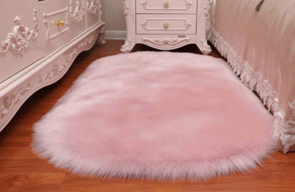 Tappeto fluffy ovale