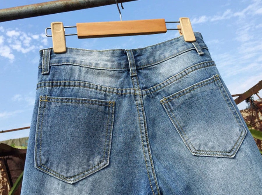 Jeans super frange lamè