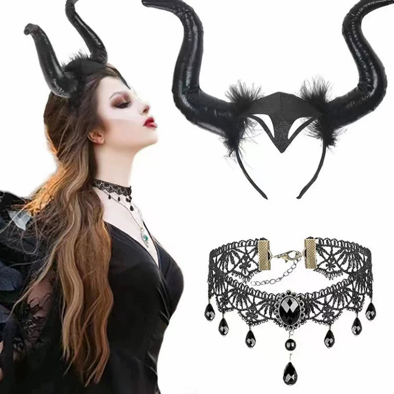 Cerchietto corna da demone
Accessorio costume strega regina