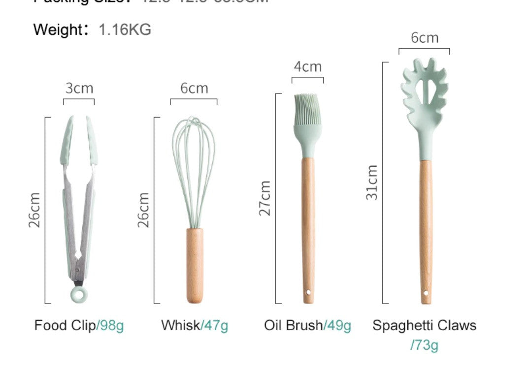 Set attrezzi cucina silicone