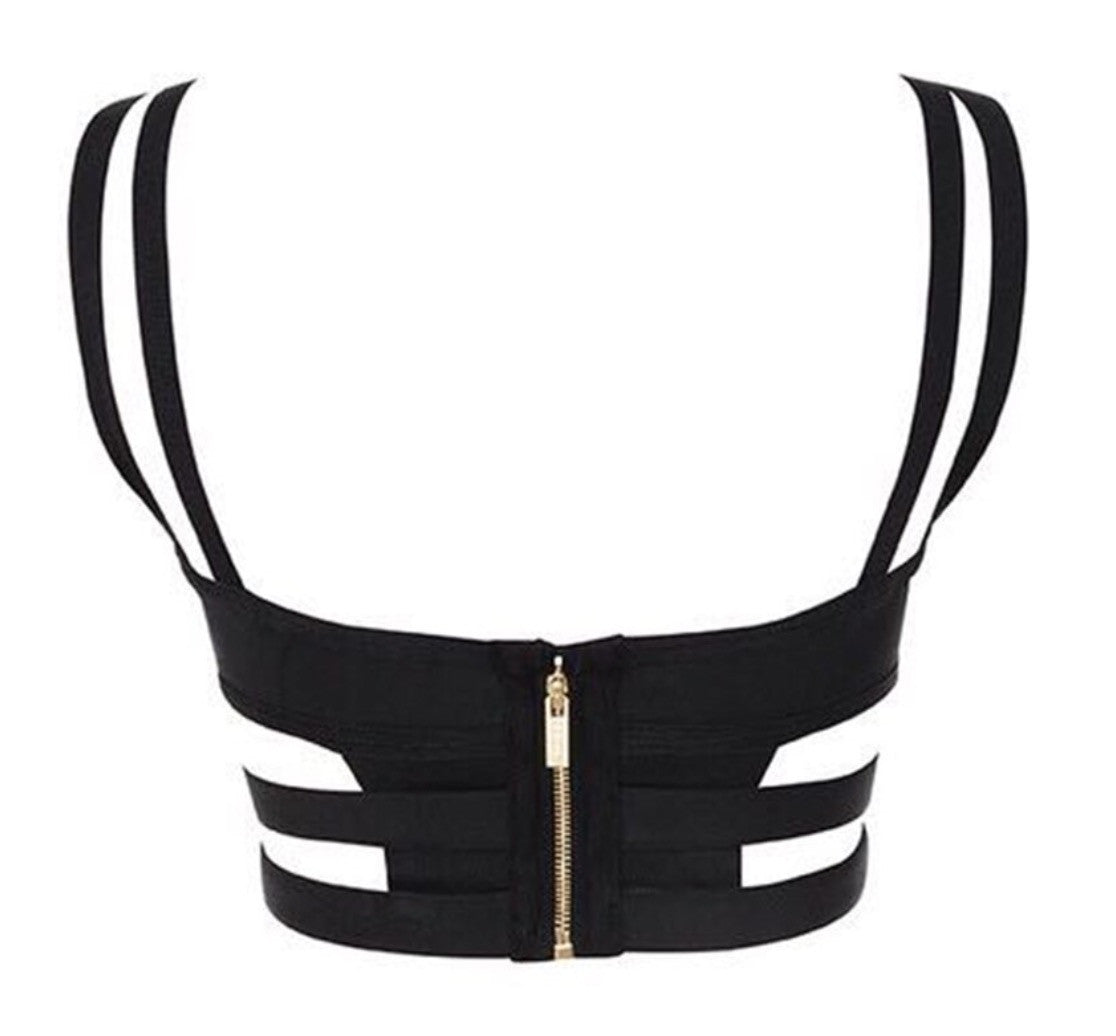 Crop top double belt