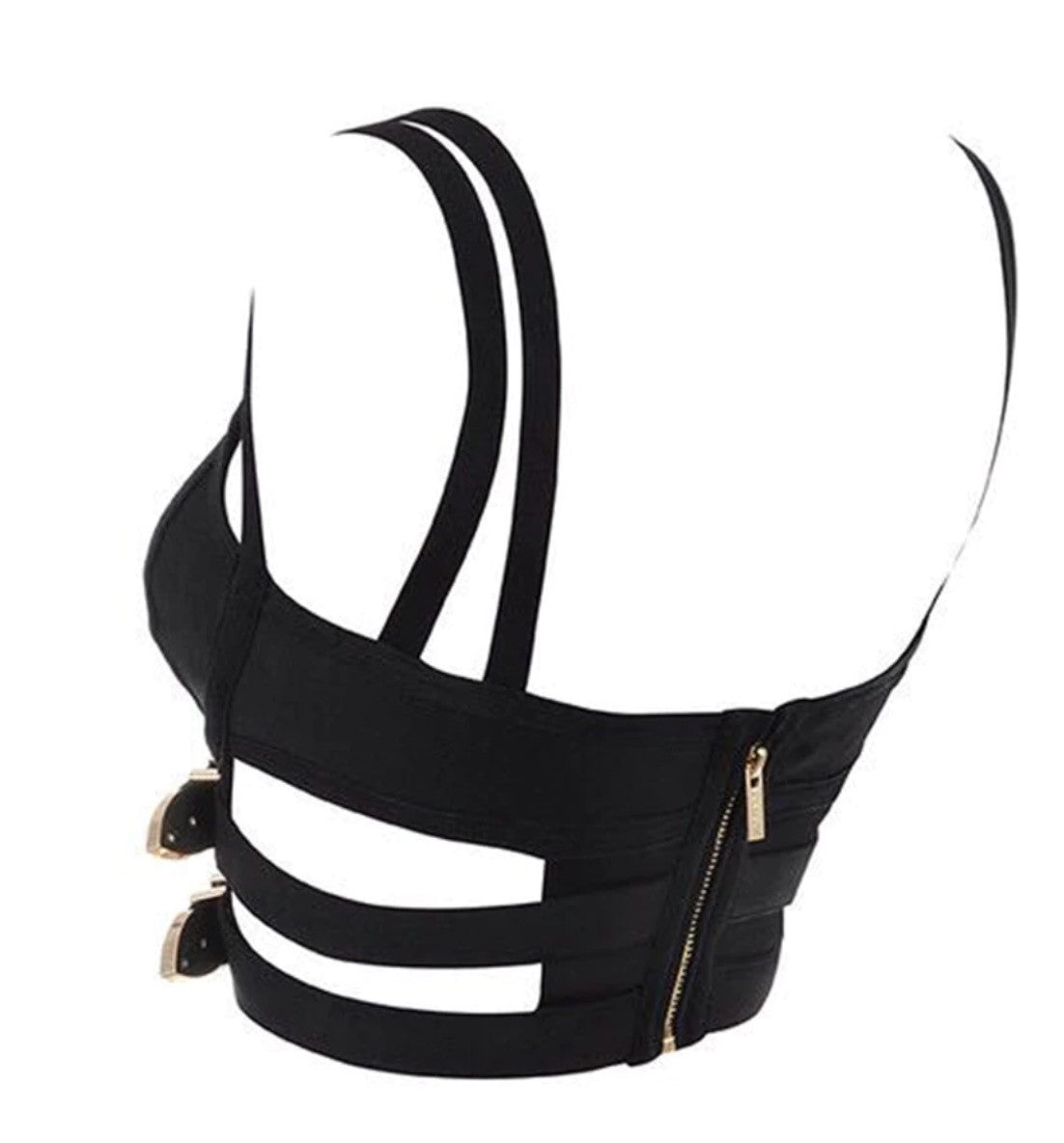 Crop top double belt