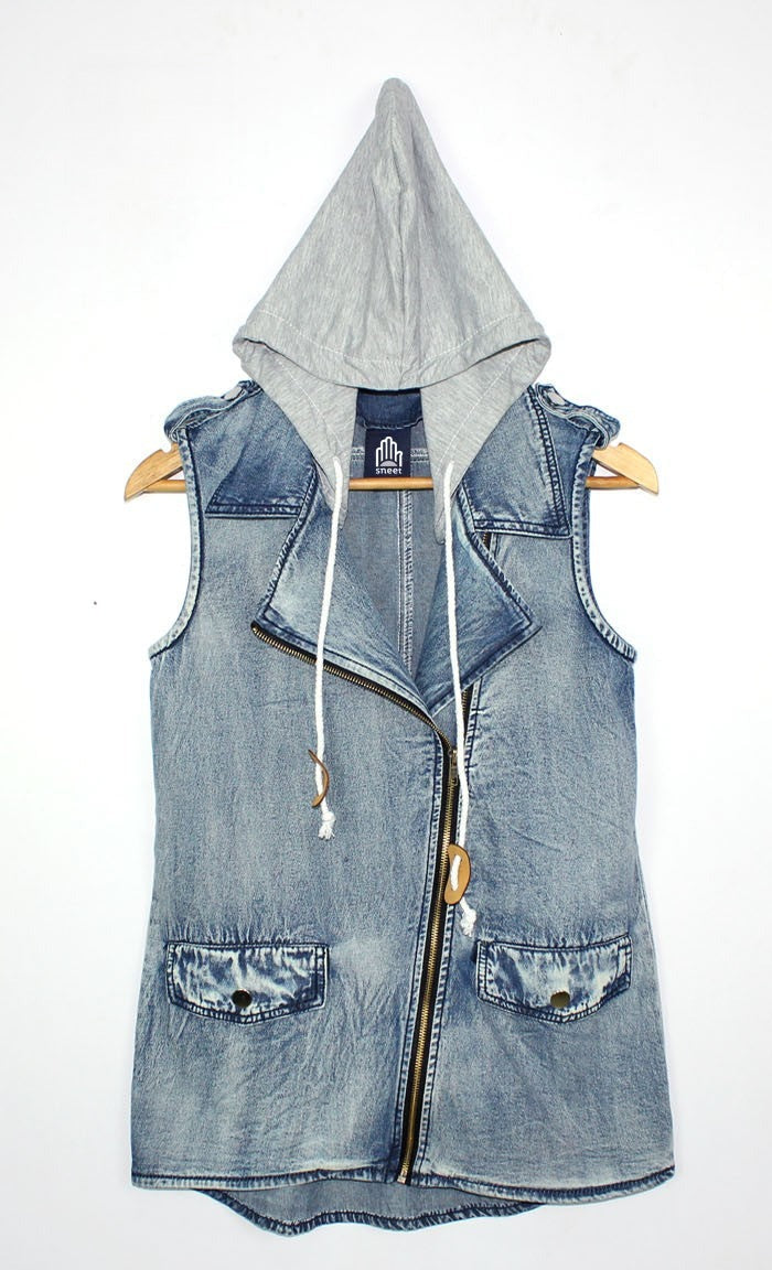 Smanicato in jeans Karla look sportivo — Dream Shop