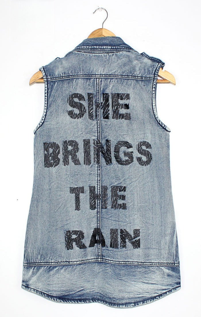 Smanicato in jeans Karla dettaglio denim — Dream Shop