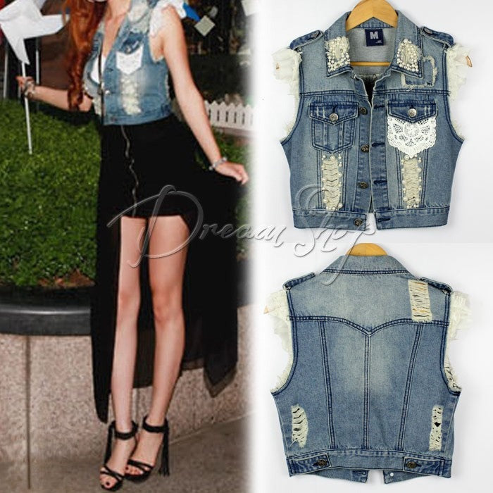 Smanicato in jeans Lers vista completa — Dream Shop