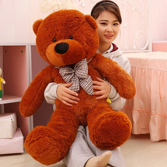 Teddy Bear 100 cm Marrone scuro vista frontale | Dream Shop