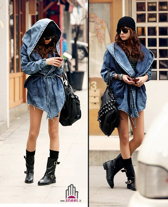 Trench in denim Jania Denim Blue